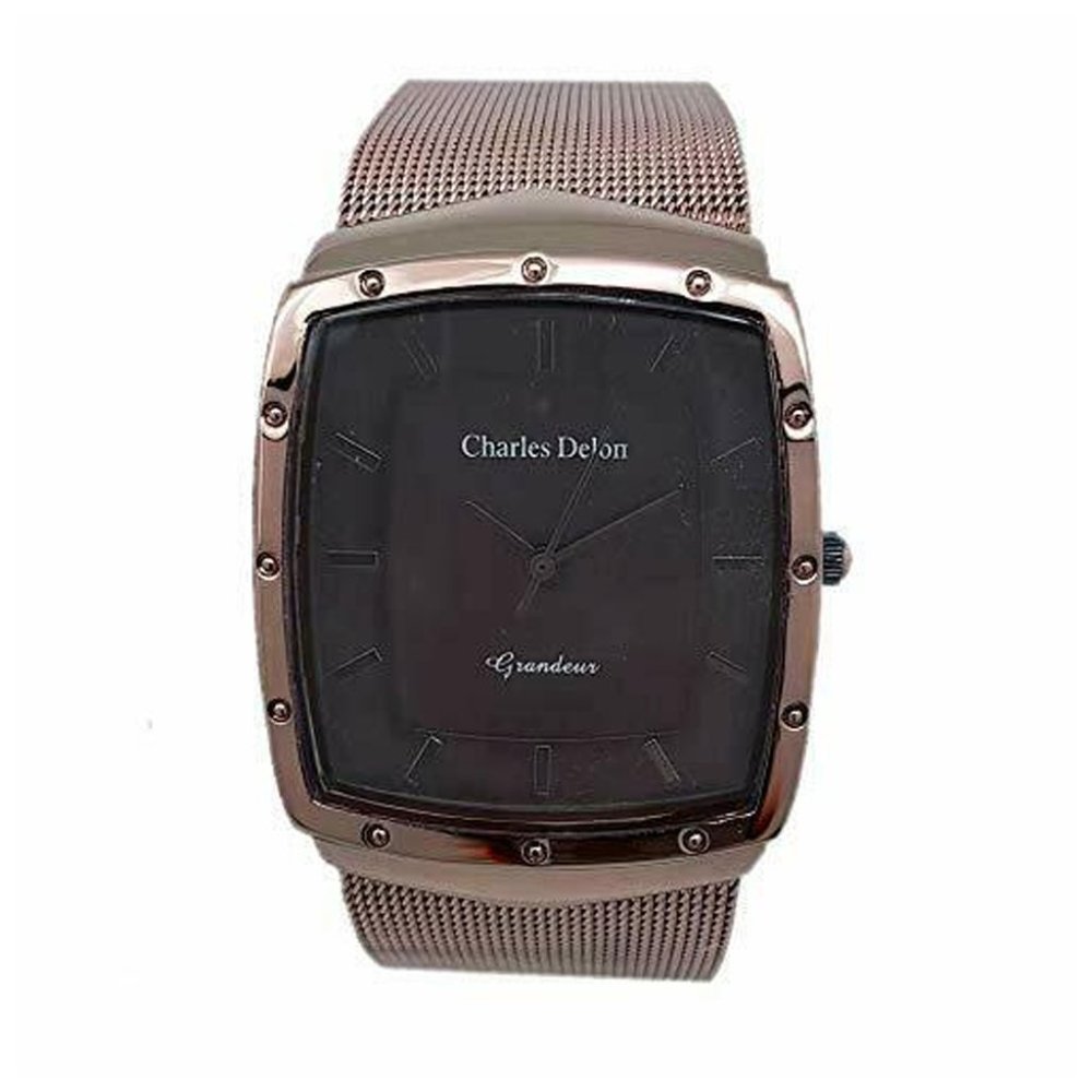 Charles Delon Casual Style Brown Watch